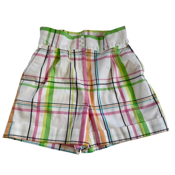 Liz Claiborne Pants - Vintage (1990)Liz Claiborne Cotton Bermuda Golf shorts Pastel Plaid SZ 10